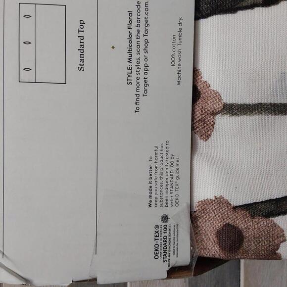 Floral Wave Shower Curtain White | Threshold - Picture 6 of 7